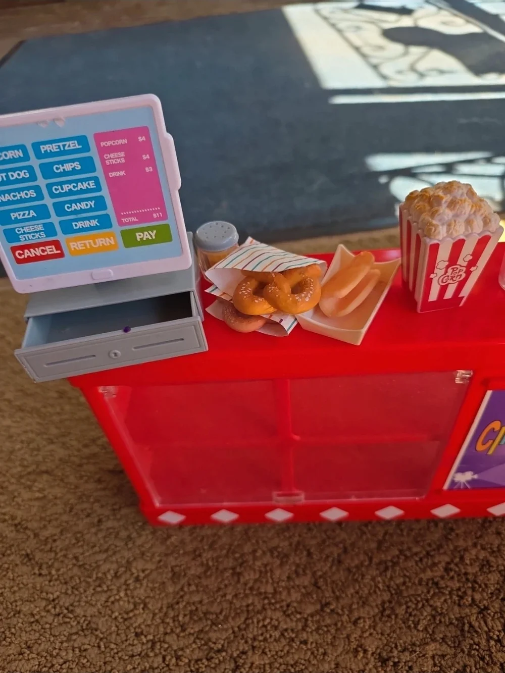 Red Cinema Snack Counter Playset - Kids Role Play